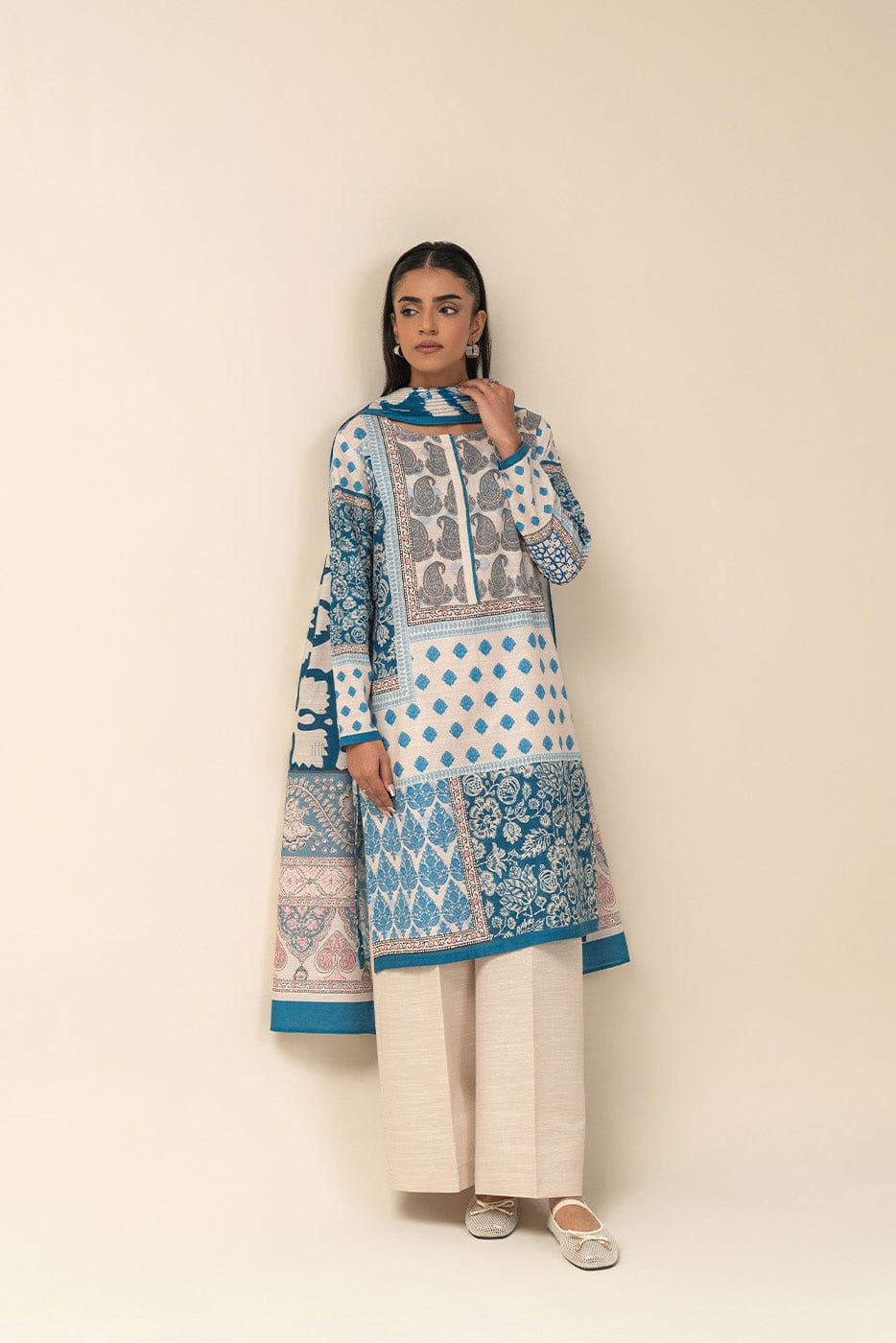 2 PIECE PRINTED SLUB KHADDAR (UNSTITCHED)